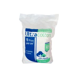 Compressa de Gaze 9 Fios 7,5x7,5cm com 300un 150gr Ultracotton